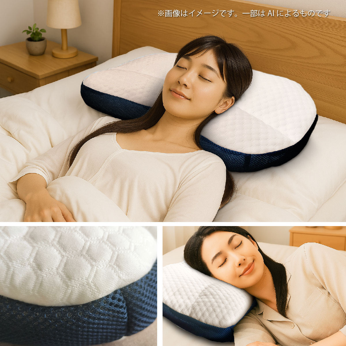 頭がふわっっと呼吸するソフトパイプ  まくら