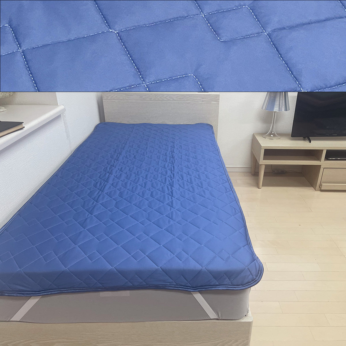 通気性抜群の冷感敷パッド