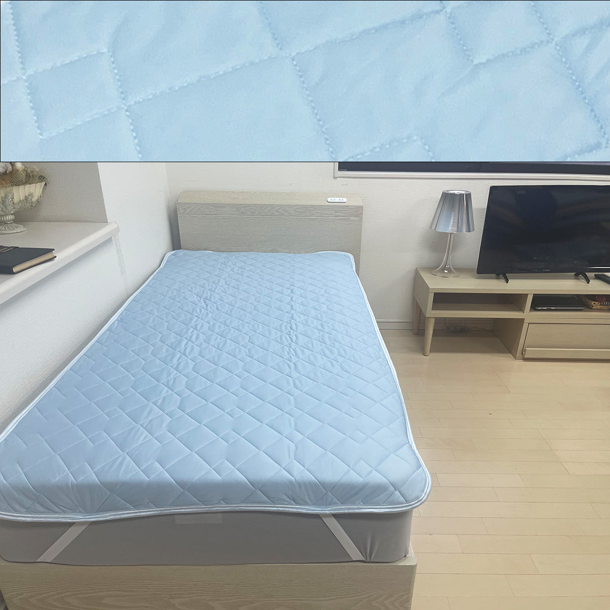 通気性抜群の冷感敷パッド