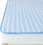 パイル地 吸湿速乾 敷きパッド シングル オールシーズン 洗える タオル地 ベッドパッド ふんわり サラサラ 四隅にゴム付き おぼろストライプ しきぱっと