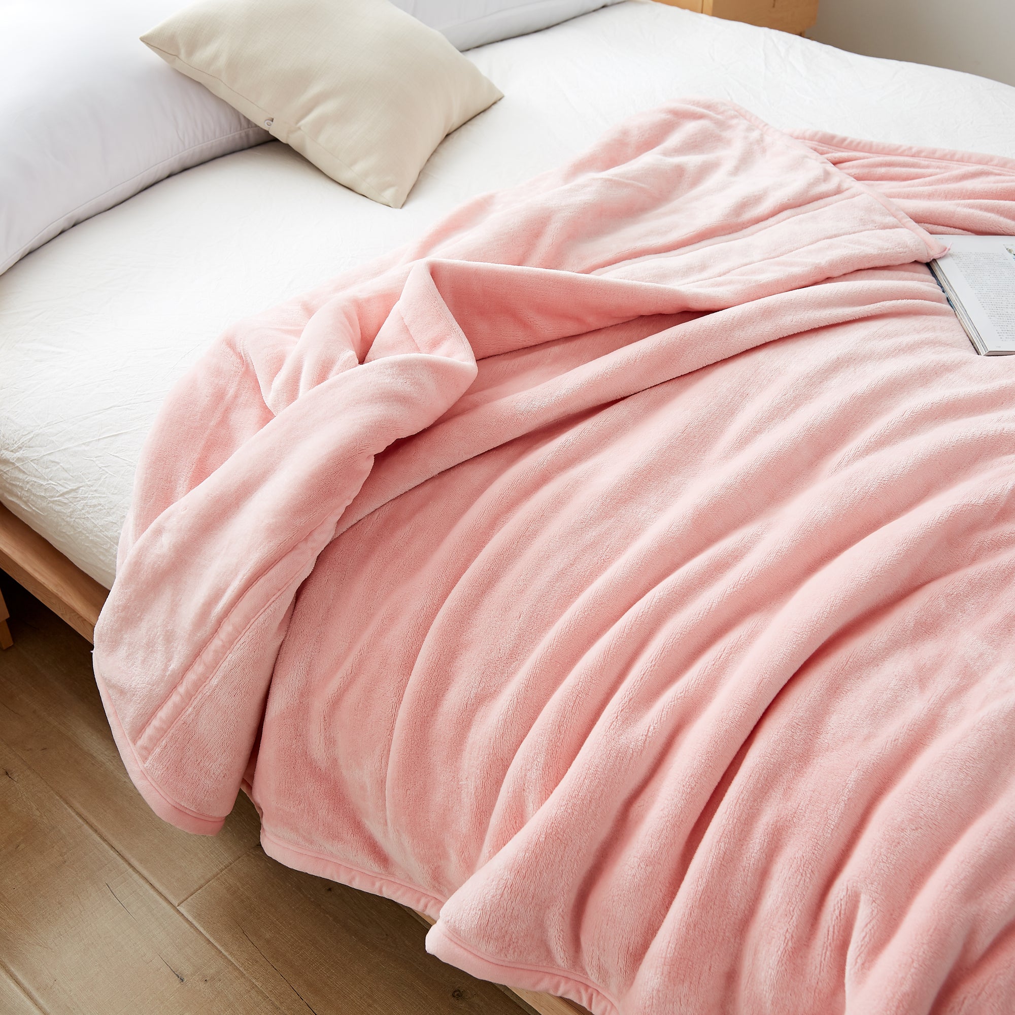 ブランケット 冬用 [暖かくて肌触り抜群] ブランケット シングル ふわふわ 軽量 柔らかい 洗える オールシーズン (ピンク)