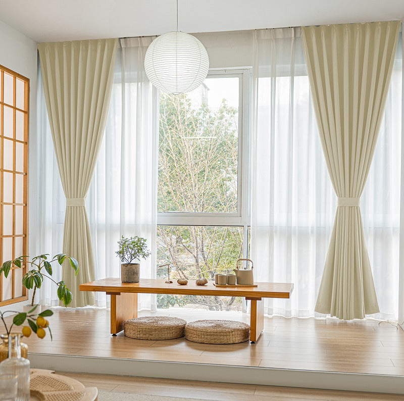 D-１８防炎フルダル1級遮光・形状記憶 ）アイボリー