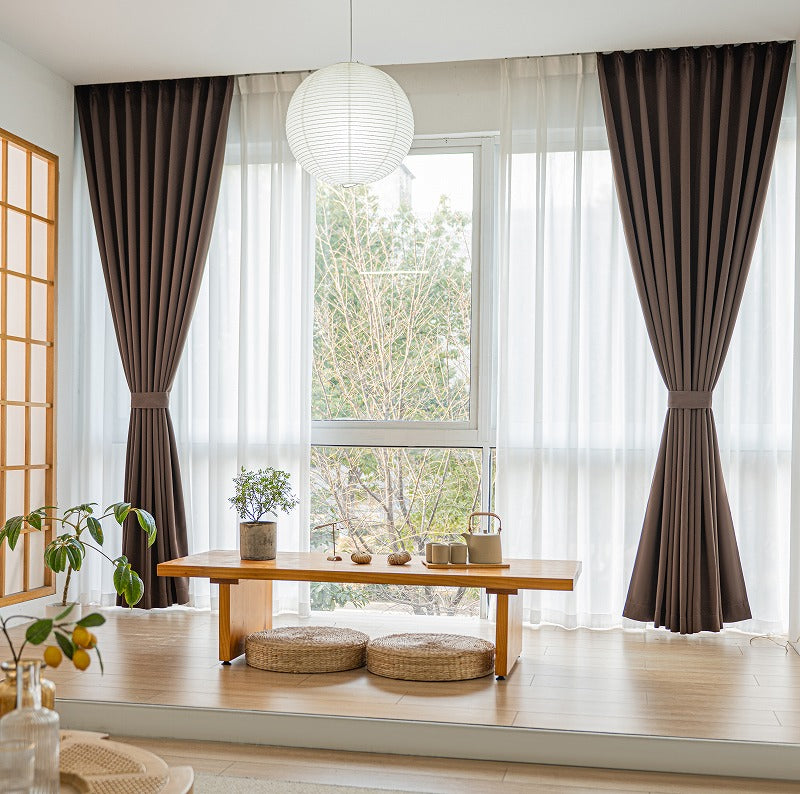 D-１８防炎フルダル1級遮光・形状記憶 ）ブラウン