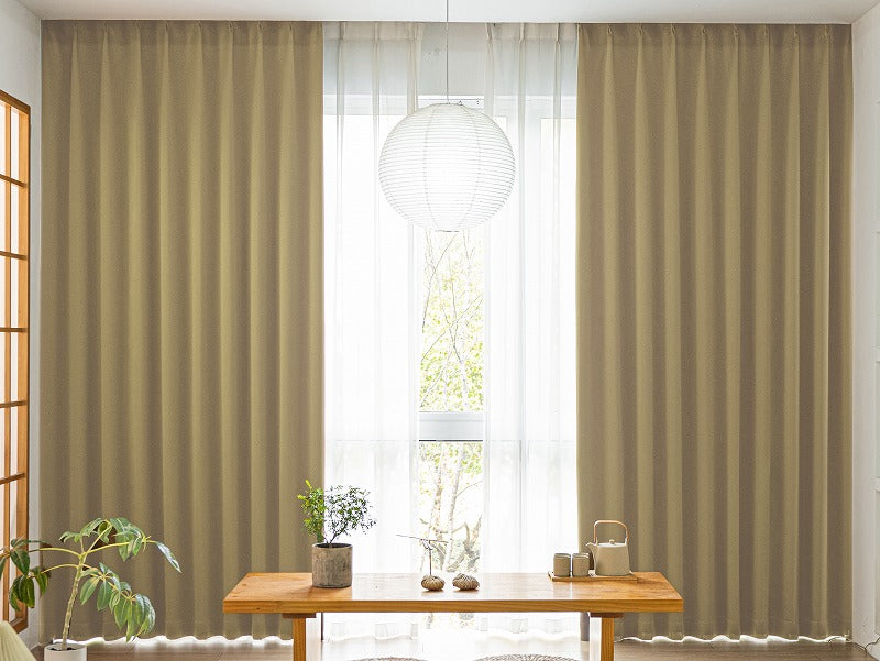 D-１8防炎フルダル1級遮光・形状記憶 ）ベージュ