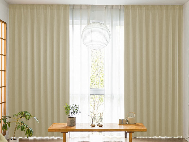 D-１８防炎フルダル1級遮光・形状記憶 ）アイボリー