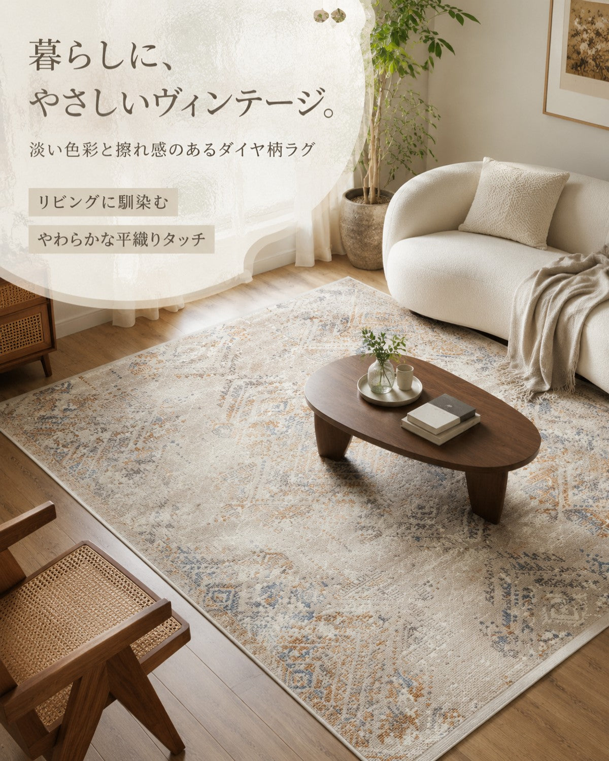 イエロー ダイヤモンド柄 フロアマット 10mm厚手 吸水 防滑 玄関 - 画像 2
