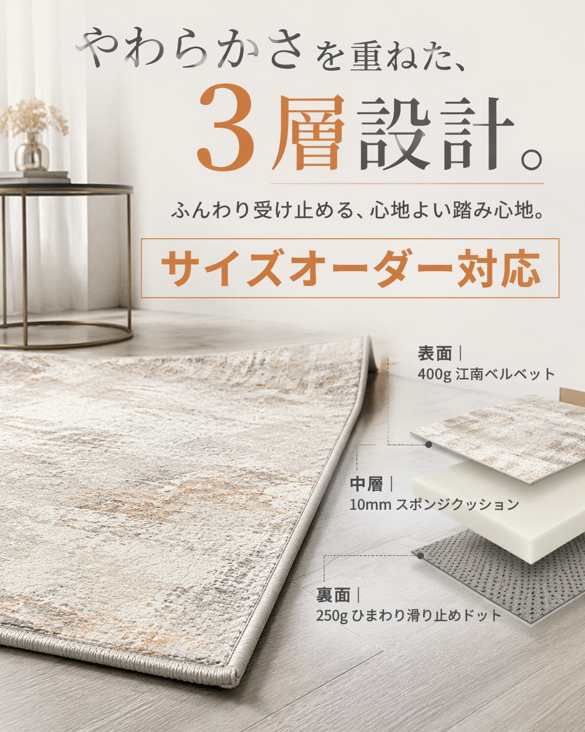 サイバーパンク柄 イエロー フロアマット 10mm 吸水 防滑 - 画像 4