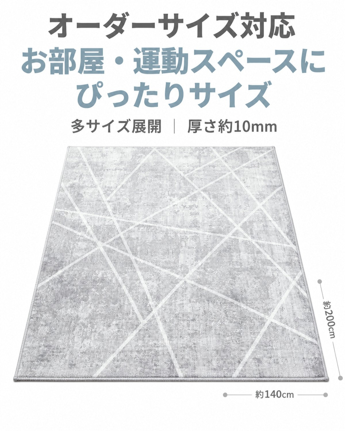 フィットネス風 フロアマット 10mm厚手 吸水 防滑 玄関 リビング - 画像 2