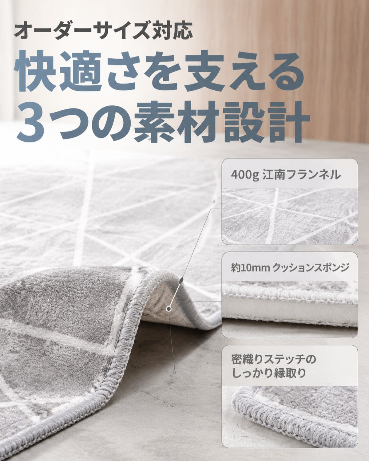 フィットネス風 フロアマット 10mm厚手 吸水 防滑 玄関 リビング - 画像 5