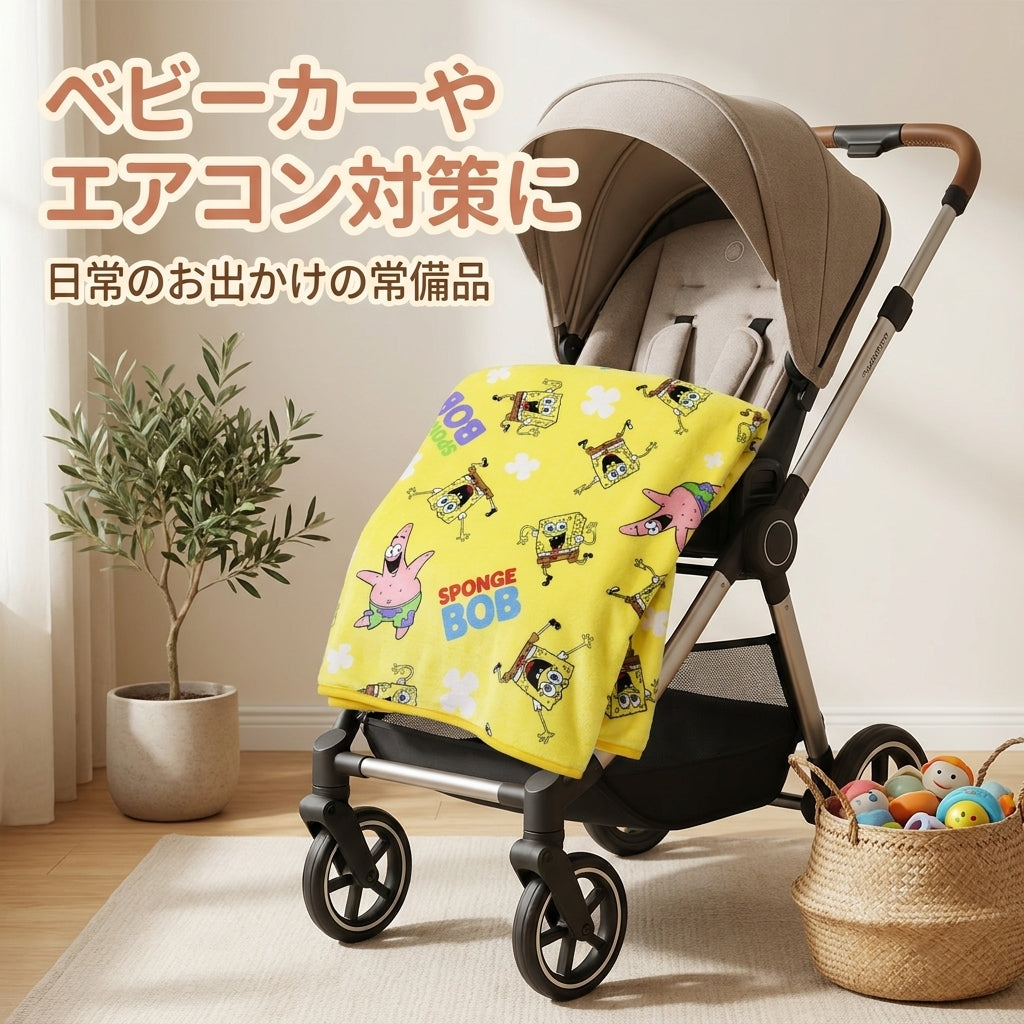 スポンジボブ パトリック ブランケット ふんわり肌触り お昼寝ケット - 画像2