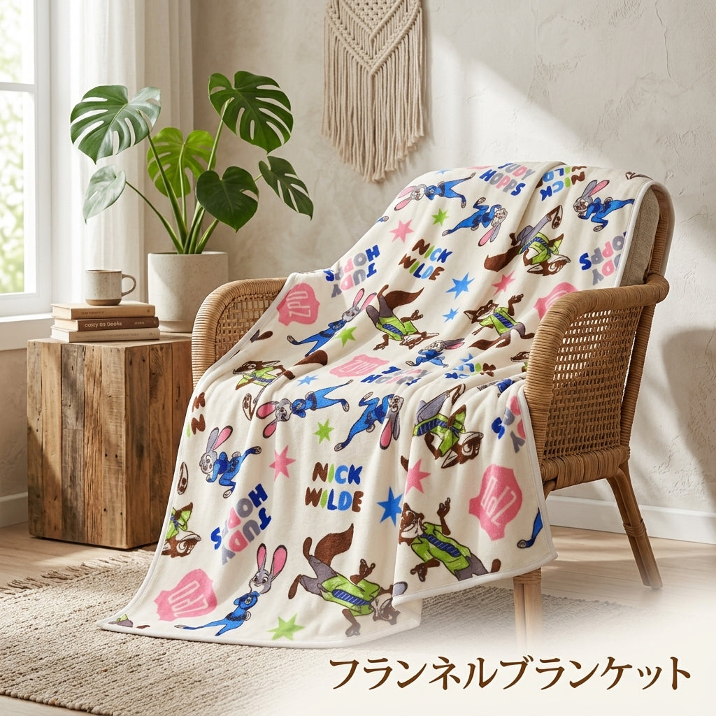 ズートピア ニック＆ジュディ ベビーケット 70×100cm - 画像6