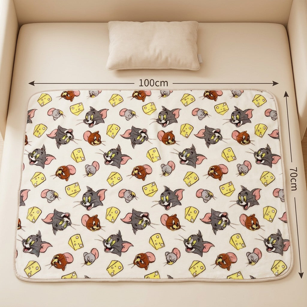 トムとジェリー チーズ柄 ブランケット 子供用 おひるねケット 70×100cm - 画像4