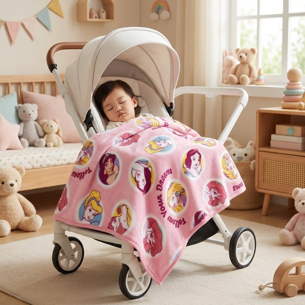ディズニープリンセス ふんわりフランネルお昼寝ケット 70×100cm - 画像5