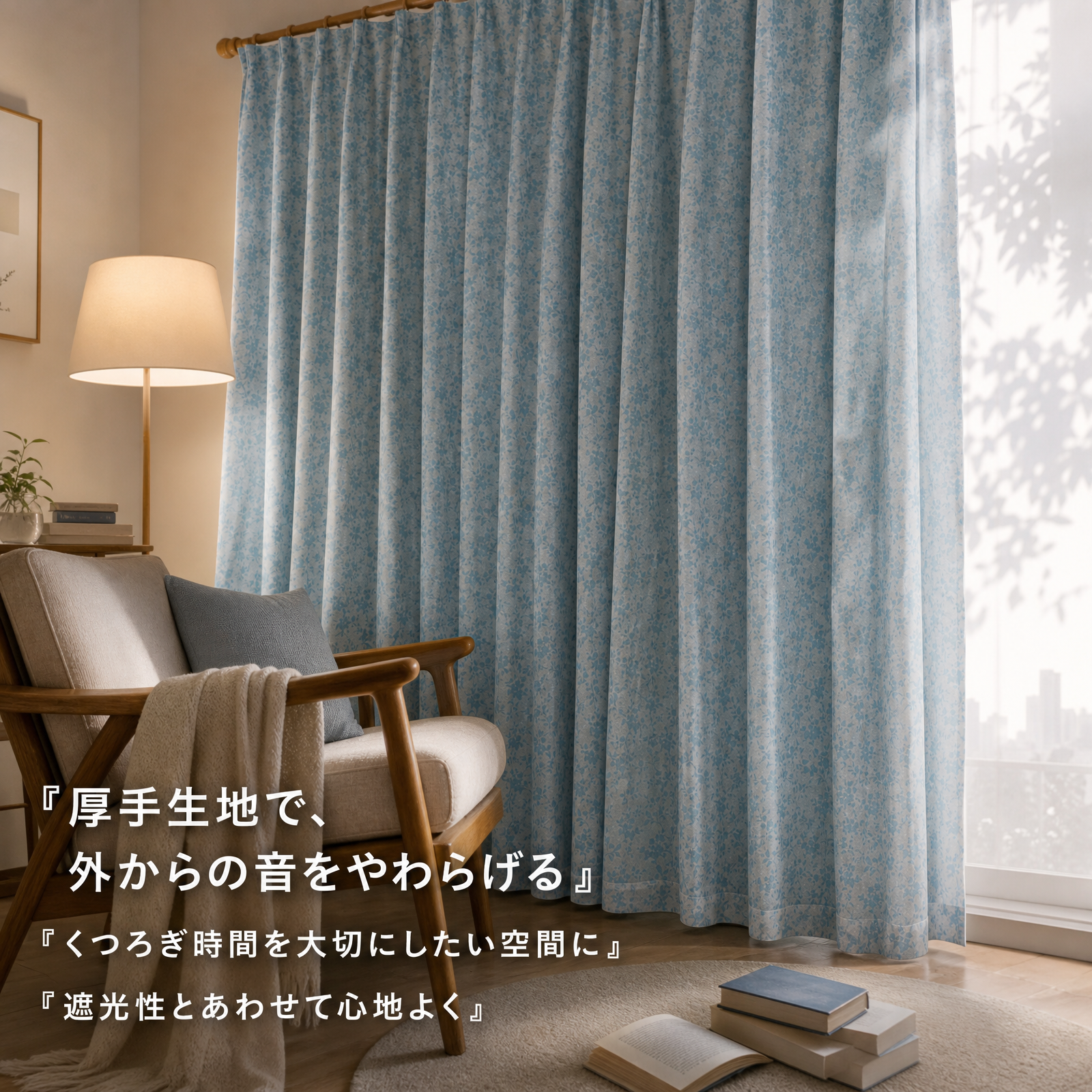 遮光カーテン 1級遮光 フリル付き 二重カーテン ボイルリーフ柄レース 遮熱 保温 防音 ピンク ブルー 36サイズ展開 おしゃれ カスタマイズ可能 D39