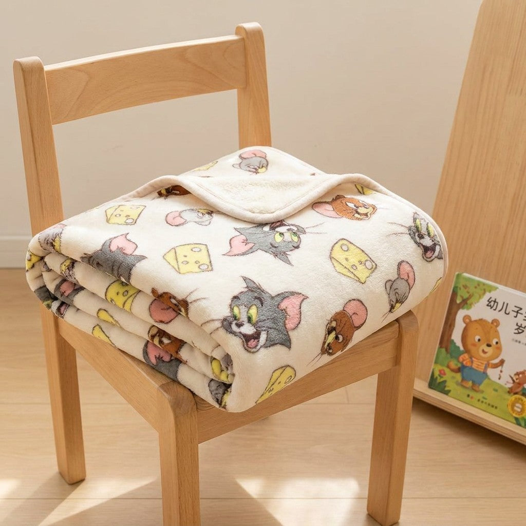 トムとジェリー チーズ柄 ブランケット 子供用 おひるねケット 70×100cm - 画像6